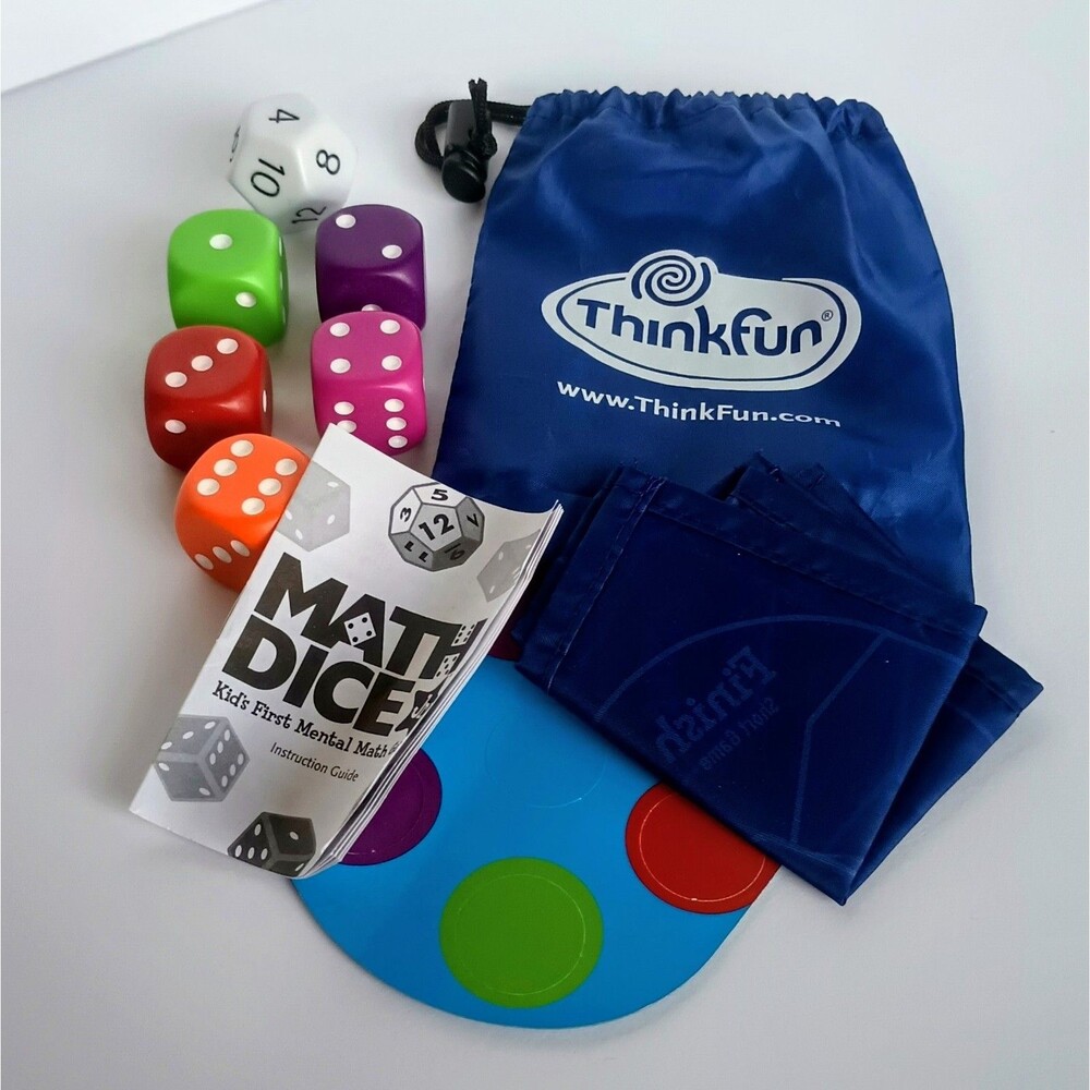 ThinkFun Math Dice Fun Jr. Game Teaches Mental Math Skills Kids